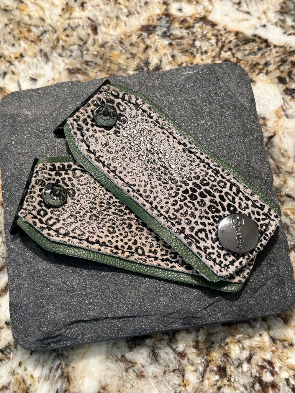 Gattino Leopard Print Leather Watch Band